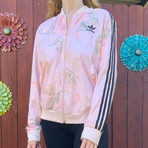 floral adidas track jacket